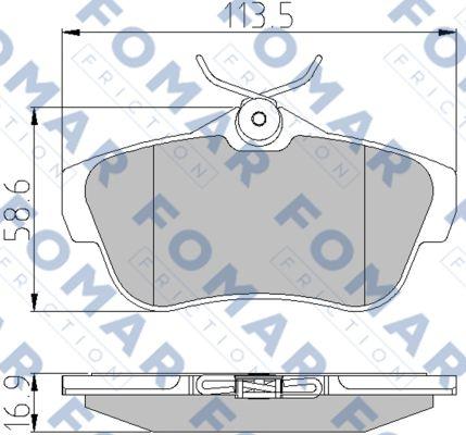 FOMAR Friction FO 930381 - Bremžu uzliku kompl., Disku bremzes ps1.lv