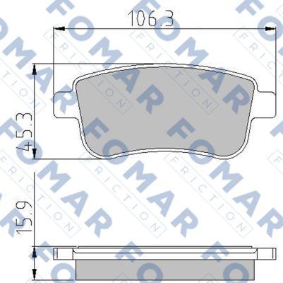 FOMAR Friction FO 931581 - Bremžu uzliku kompl., Disku bremzes ps1.lv