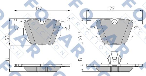 FOMAR Friction FO 931181 - Bremžu uzliku kompl., Disku bremzes ps1.lv