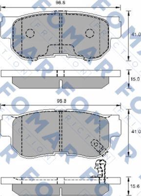 FOMAR Friction FO 931781 - Bremžu uzliku kompl., Disku bremzes ps1.lv