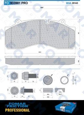 FOMAR Friction FO 933981 - Bremžu uzliku kompl., Disku bremzes ps1.lv