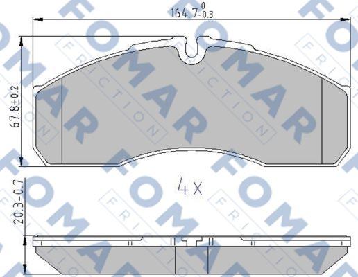 FOMAR Friction FO 933581 - Bremžu uzliku kompl., Disku bremzes ps1.lv