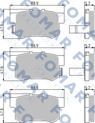 FOMAR Friction FO 933281 - Bremžu uzliku kompl., Disku bremzes ps1.lv