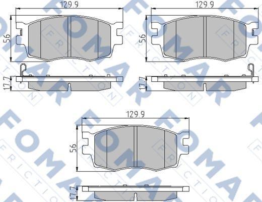 FOMAR Friction FO 932681 - Bremžu uzliku kompl., Disku bremzes ps1.lv