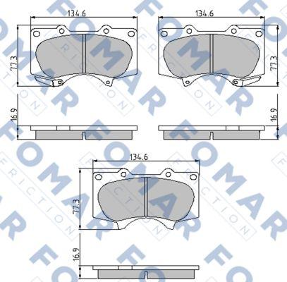 FOMAR Friction FO 932081 - Bremžu uzliku kompl., Disku bremzes ps1.lv