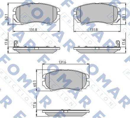 FOMAR Friction FO 932381 - Bremžu uzliku kompl., Disku bremzes ps1.lv