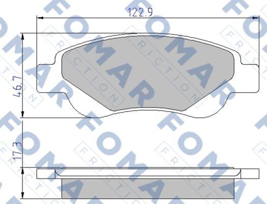 FOMAR Friction FO 929481 - Bremžu uzliku kompl., Disku bremzes ps1.lv