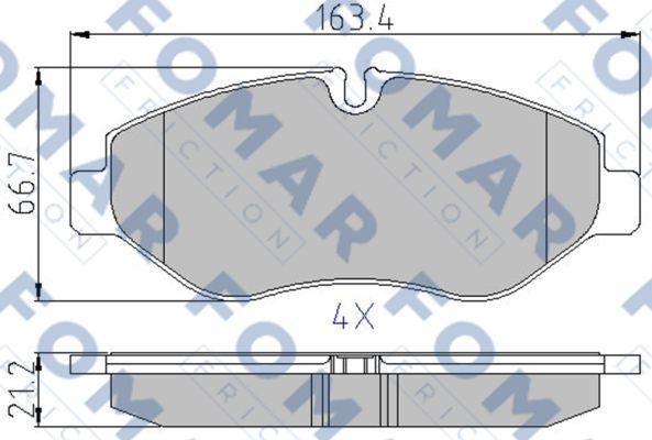 FOMAR Friction FO 929381 - Bremžu uzliku kompl., Disku bremzes ps1.lv