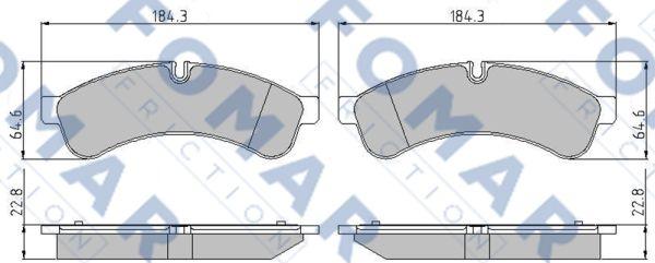 FOMAR Friction FO 929281 - Bremžu uzliku kompl., Disku bremzes ps1.lv