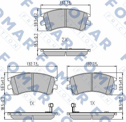 FOMAR Friction FO 924981 - Bremžu uzliku kompl., Disku bremzes ps1.lv