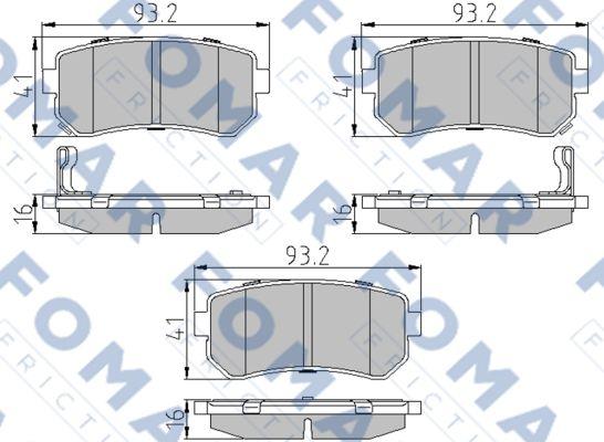 FOMAR Friction FO 924081 - Bremžu uzliku kompl., Disku bremzes ps1.lv