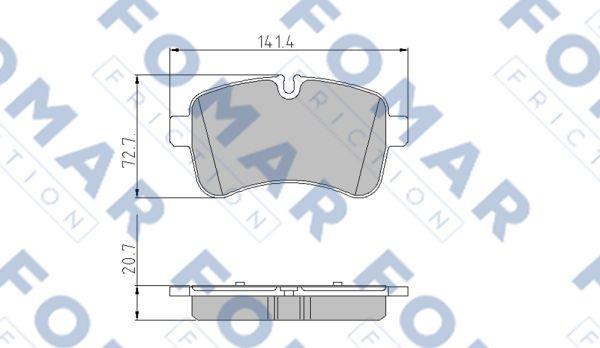 FOMAR Friction FO 925581 - Bremžu uzliku kompl., Disku bremzes ps1.lv