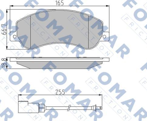 FOMAR Friction FO 925081 - Bremžu uzliku kompl., Disku bremzes ps1.lv