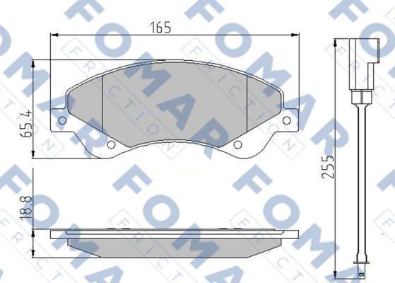 FOMAR Friction FO 925181 - Bremžu uzliku kompl., Disku bremzes ps1.lv