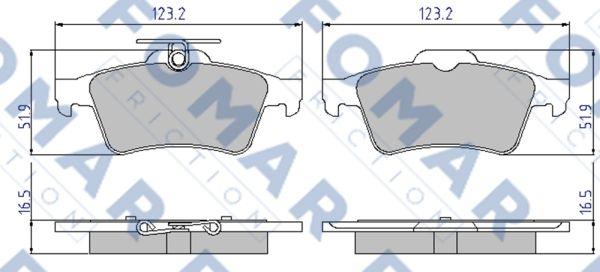 FOMAR Friction FO 926381 - Bremžu uzliku kompl., Disku bremzes ps1.lv