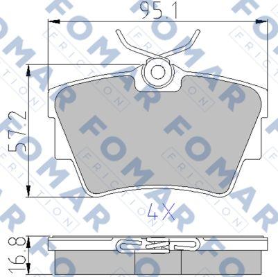 FOMAR Friction FO 920281 - Bremžu uzliku kompl., Disku bremzes ps1.lv