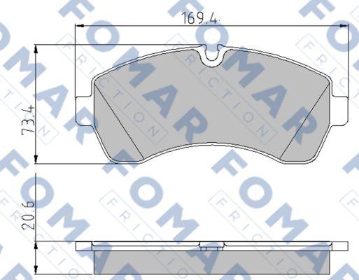 FOMAR Friction FO 921481 - Bremžu uzliku kompl., Disku bremzes ps1.lv