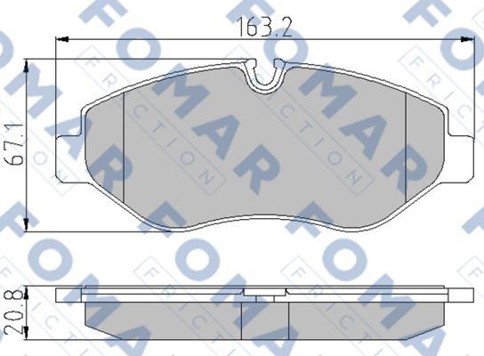 FOMAR Friction FO 921581 - Bremžu uzliku kompl., Disku bremzes ps1.lv