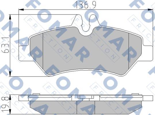 FOMAR Friction FO 921381 - Bremžu uzliku kompl., Disku bremzes ps1.lv