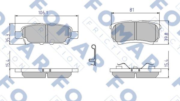 FOMAR Friction FO 921781 - Bremžu uzliku kompl., Disku bremzes ps1.lv