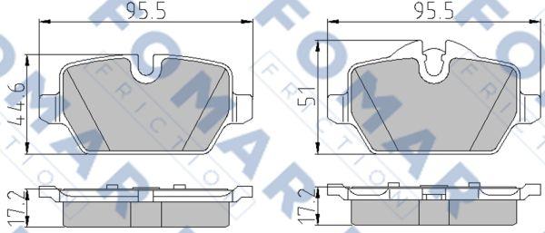 FOMAR Friction FO 928481 - Bremžu uzliku kompl., Disku bremzes ps1.lv