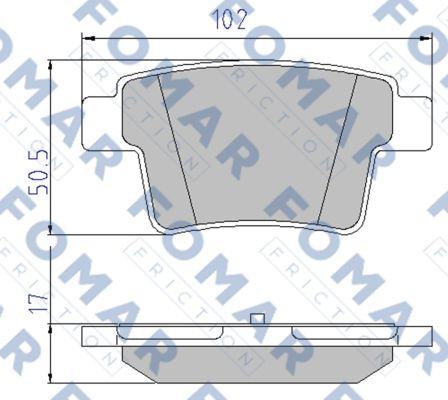 FOMAR Friction FO 928581 - Bremžu uzliku kompl., Disku bremzes ps1.lv