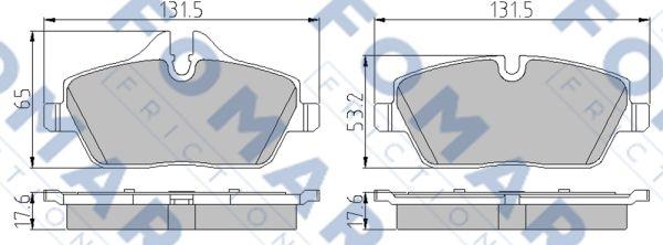 FOMAR Friction FO 928281 - Bremžu uzliku kompl., Disku bremzes ps1.lv