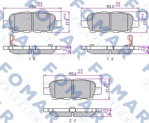 FOMAR Friction FO 923981 - Bremžu uzliku kompl., Disku bremzes ps1.lv