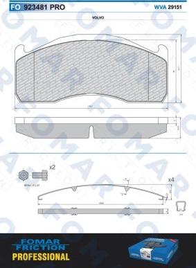 FOMAR Friction FO 923481 - Bremžu uzliku kompl., Disku bremzes ps1.lv