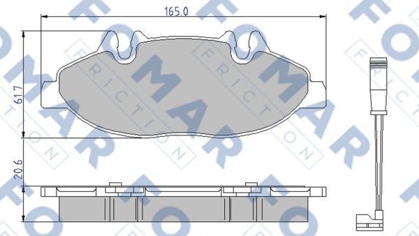 FOMAR Friction FO 923781 - Bremžu uzliku kompl., Disku bremzes ps1.lv