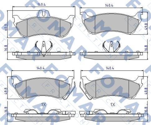 FOMAR Friction FO 922481 - Bremžu uzliku kompl., Disku bremzes ps1.lv