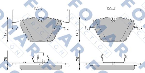 FOMAR Friction FO 922681 - Bremžu uzliku kompl., Disku bremzes ps1.lv