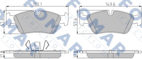 FOMAR Friction FO 927581 - Bremžu uzliku kompl., Disku bremzes ps1.lv