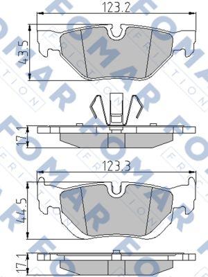 FOMAR Friction FO 927281 - Bremžu uzliku kompl., Disku bremzes ps1.lv