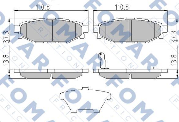 FOMAR Friction FO 974081 - Bremžu uzliku kompl., Disku bremzes ps1.lv