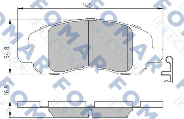 FOMAR Friction FO 973981 - Bremžu uzliku kompl., Disku bremzes ps1.lv