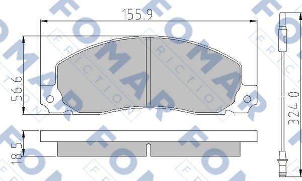 FOMAR Friction FO 499681 - Bremžu uzliku kompl., Disku bremzes ps1.lv