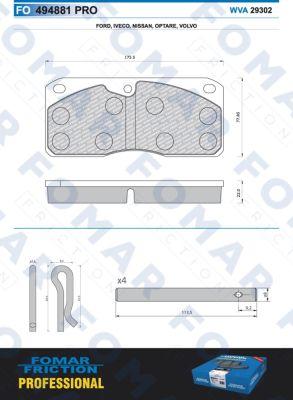 FOMAR Friction FO 494881 - Bremžu uzliku kompl., Disku bremzes ps1.lv