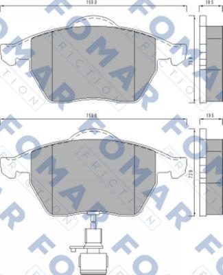 FOMAR Friction FO 495781 - Bremžu uzliku kompl., Disku bremzes ps1.lv