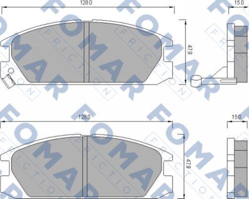 FOMAR Friction FO 496881 - Bremžu uzliku kompl., Disku bremzes ps1.lv