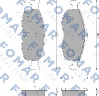 FOMAR Friction FO 491681 - Bremžu uzliku kompl., Disku bremzes ps1.lv