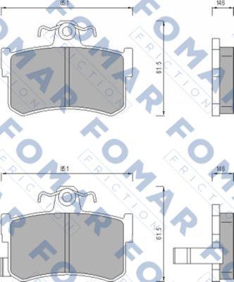 FOMAR Friction FO 491381 - Bremžu uzliku kompl., Disku bremzes ps1.lv