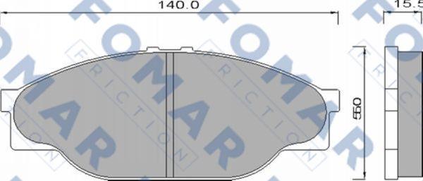 FOMAR Friction FO 493981 - Bremžu uzliku kompl., Disku bremzes ps1.lv