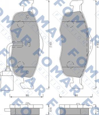 FOMAR Friction FO 493081 - Bremžu uzliku kompl., Disku bremzes ps1.lv