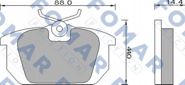 FOMAR Friction FO 493881 - Bremžu uzliku kompl., Disku bremzes ps1.lv