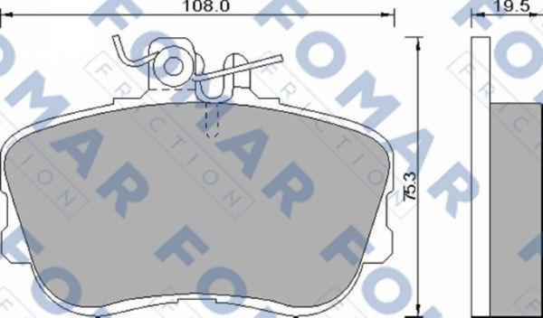 FOMAR Friction FO 493781 - Bremžu uzliku kompl., Disku bremzes ps1.lv