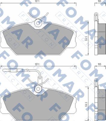 FOMAR Friction FO 492681 - Bremžu uzliku kompl., Disku bremzes ps1.lv