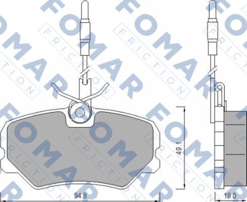 FOMAR Friction FO 492281 - Bremžu uzliku kompl., Disku bremzes ps1.lv