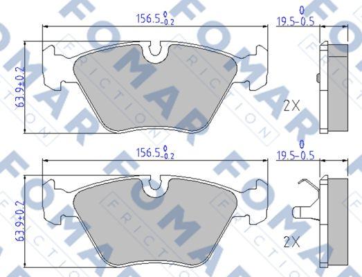 FOMAR Friction FO 449481 - Bremžu uzliku kompl., Disku bremzes ps1.lv