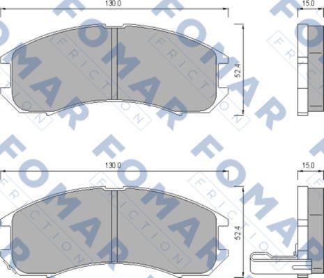 FOMAR Friction FO 445081 - Bremžu uzliku kompl., Disku bremzes ps1.lv